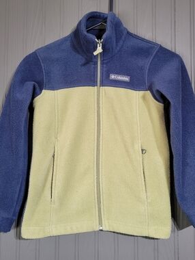 Columbia Steens Mountain II Full Zip Fleece Jacket Blue Green Youth Boys S (8)